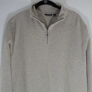 APT 9 Shirt XL Pullover Heather Oatmeal 1/4 Zip